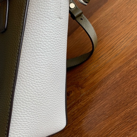 Michael Kors Ecco Pebble Tricolor Messenger Leather Tote Annette Gemma - Picture 10 of 14